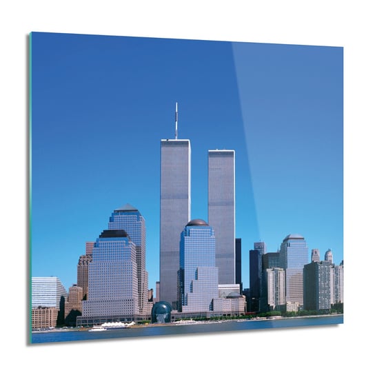 ArtprintCave, Dwie wieże widok NY Obraz szklany na ścianę, 60x60 cm ArtPrintCave