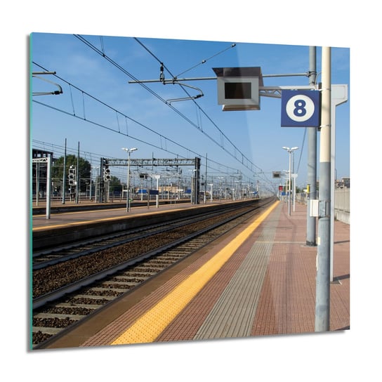 ArtprintCave, Dworzec kolejowy do kuchni Obraz na szkle, 60x60 cm ArtPrintCave