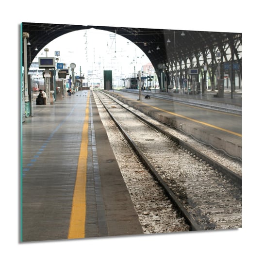 ArtprintCave, Dworzec Mediolan do sypialni Obraz na szkle, 60x60 cm ArtPrintCave