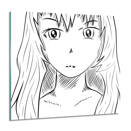 ArtprintCave, Dziewczyna anime Obraz szklany na ścianę, 60x60 cm ArtPrintCave