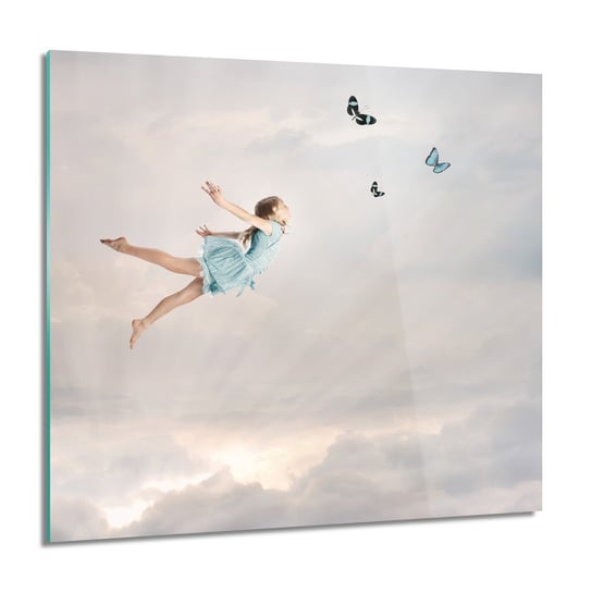 ArtprintCave, Dziewczynka motyle Foto szklane na ścianę, 60x60 cm ArtPrintCave