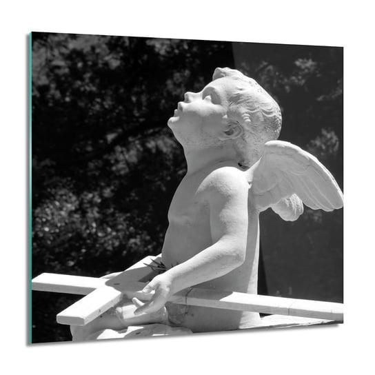 ArtprintCave, Figurka anioł rzeźba grafika Foto na szkle, 60x60 cm ArtPrintCave