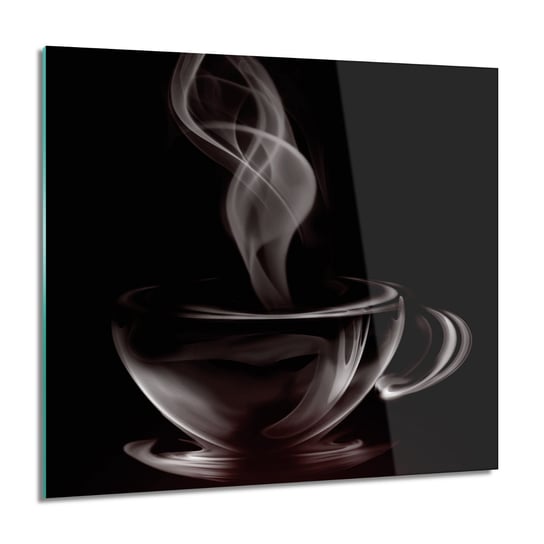 ArtprintCave, Filiżanka dym cień Foto na szkle ścienne, 60x60 cm ArtPrintCave