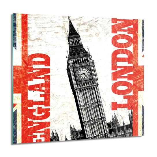 ArtprintCave, Flaga Anglii Big Ben Foto szklane, 60x60 cm ArtPrintCave