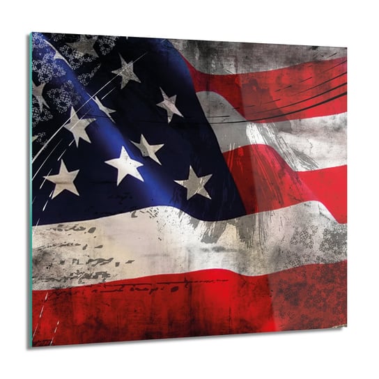 ArtprintCave, Flaga USA do kuchni Foto szklane na ścianę, 60x60 cm ArtPrintCave