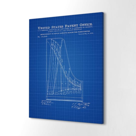 ArtprintCave, Foto na płótnie 40x60 cm Fortepian Steinway patent, ArtPrintCave