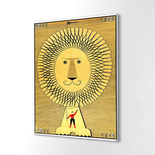 ArtprintCave, Fotoobraz na płótnie 40x60 cm Człowiek cyrk lew afisz, ArtPrintCave