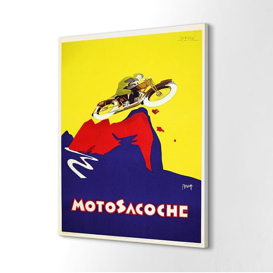 ArtprintCave, Fotoobraz na płótnie Motocykle plakat retro, 60x80 cm ArtPrintCave