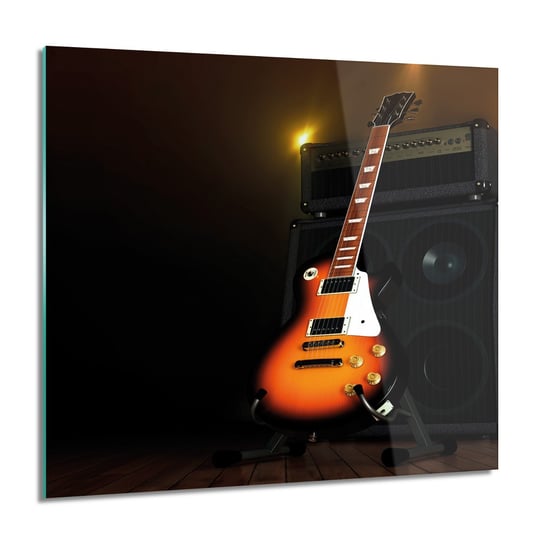 ArtprintCave, Gitara wzmacniacz Obraz na szkle ścienny, 60x60 cm ArtPrintCave