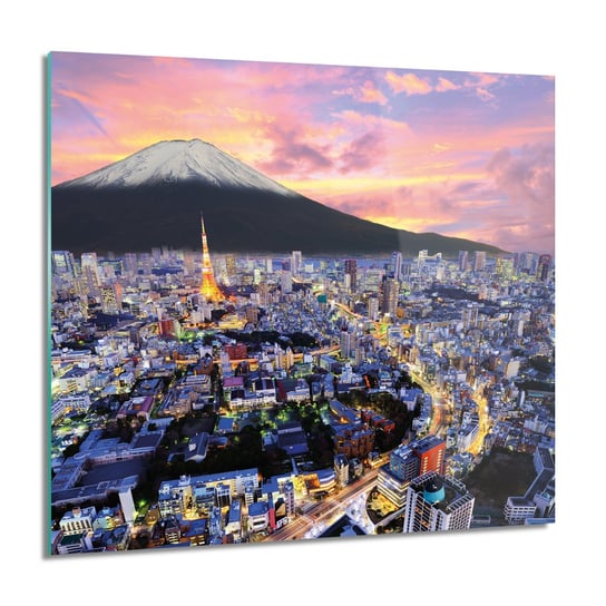 ArtprintCave, Góra Fuji Tokio noc Foto szklane na ścianę, 60x60 cm ArtPrintCave
