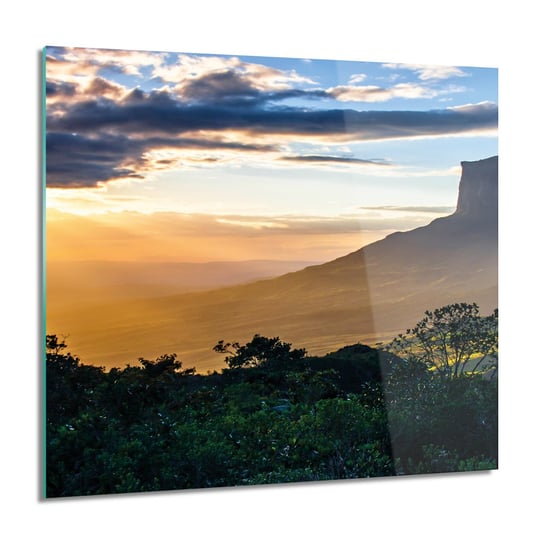 ArtprintCave, Góry chmury las Foto szklane ścienne, 60x60 cm ArtPrintCave