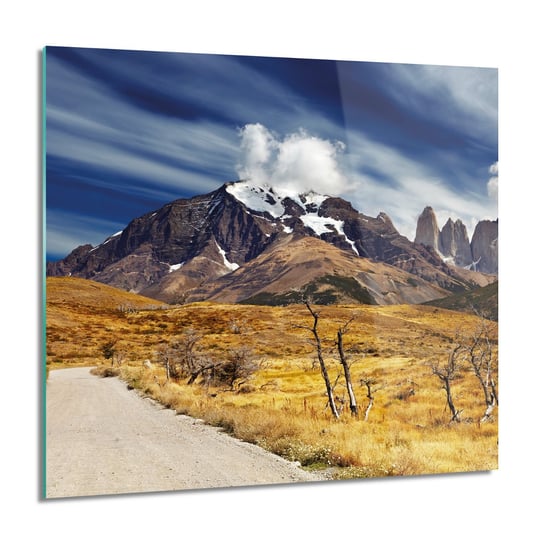 ArtprintCave, Góry droga chmury Obraz na szkle na ścianę, 60x60 cm ArtPrintCave