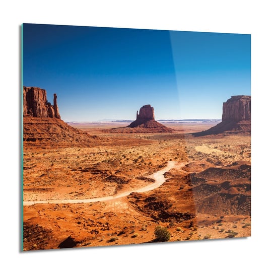 ArtprintCave, Góry pustynia skały grafika Foto szklane, 60x60 cm ArtPrintCave
