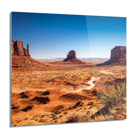ArtprintCave, Góry pustynia skały Obraz szklany ścienny, 60x60 cm ArtPrintCave