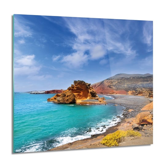 ArtprintCave, Góry skały ocean Obraz szklany na ścianę, 60x60 cm ArtPrintCave