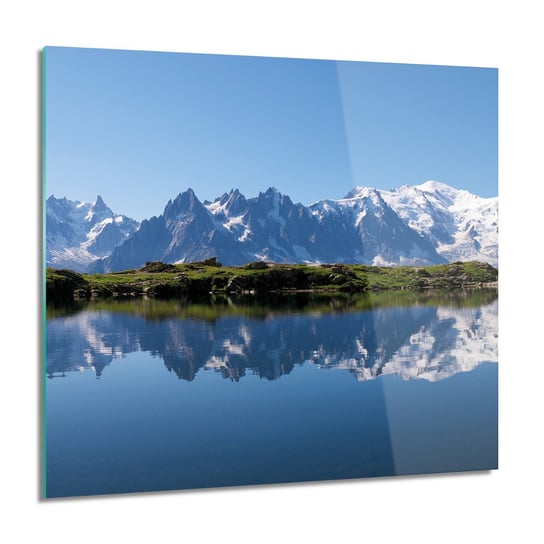 ArtprintCave, Góry woda panorama foto-obraz Obraz szklany, 60x60 cm ArtPrintCave