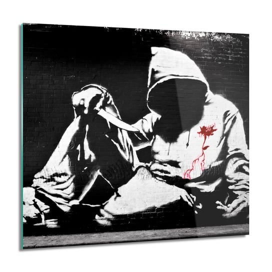 ArtprintCave, Graffiti postać nowoczesne Obraz szklany, 60x60 cm ArtPrintCave