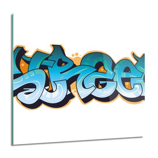 ArtprintCave, Graffiti słowo ulica Obraz szklany ścienny, 60x60 cm ArtPrintCave