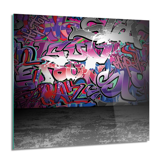 ArtprintCave, Graffiti ulica mur Foto na szkle na ścianę, 60x60 cm ArtPrintCave