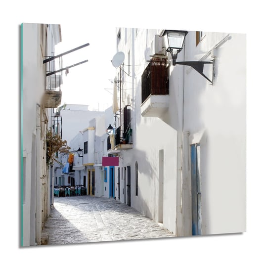 ArtprintCave, Ibiza uliczka domy Foto na szkle ścienne, 60x60 cm ArtPrintCave