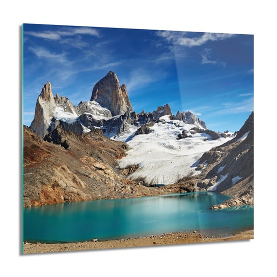 ArtprintCave, Jezioro góry śnieg Obraz szklany ścienny, 60x60 cm ArtPrintCave