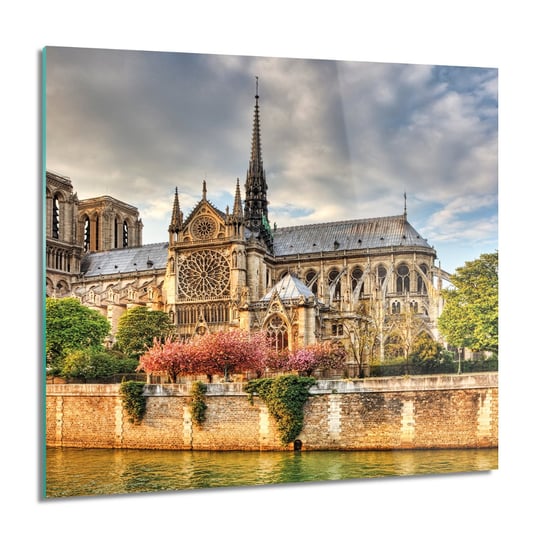 ArtprintCave, Katedra rzeka Paryż Foto szklane na ścianę, 60x60 cm ArtPrintCave