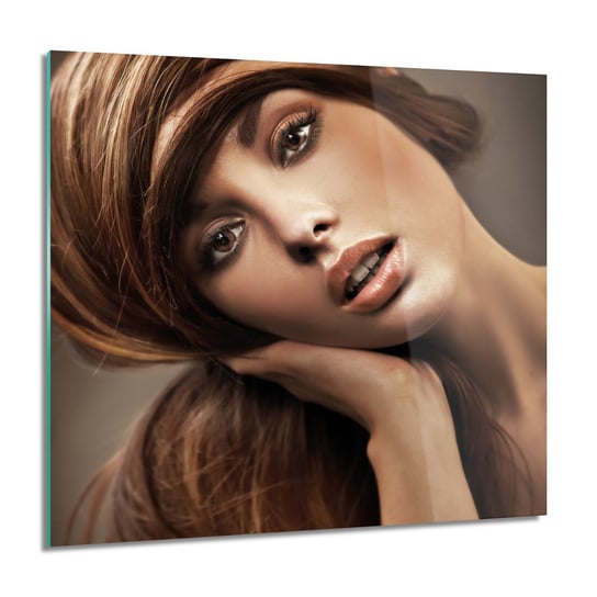 ArtprintCave, Kobieta długie włosy Foto szklane ścienne, 60x60 cm ArtPrintCave