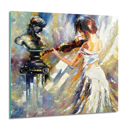ArtprintCave, Kobieta gra skrzypce Obraz szklany, 60x60 cm ArtPrintCave