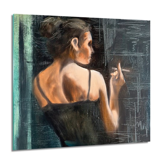 ArtprintCave, Kobieta papieros nowoczesne Obraz szklany, 60x60 cm ArtPrintCave