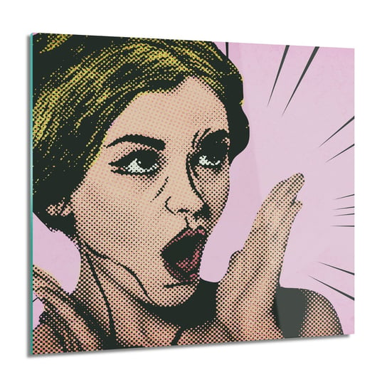 ArtprintCave, Kobieta pop art Foto szklane ścienne, 60x60 cm ArtPrintCave