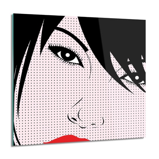ArtprintCave, Kobieta pop art kwadrat Foto szklane ścienne, 60x60 cm ArtPrintCave