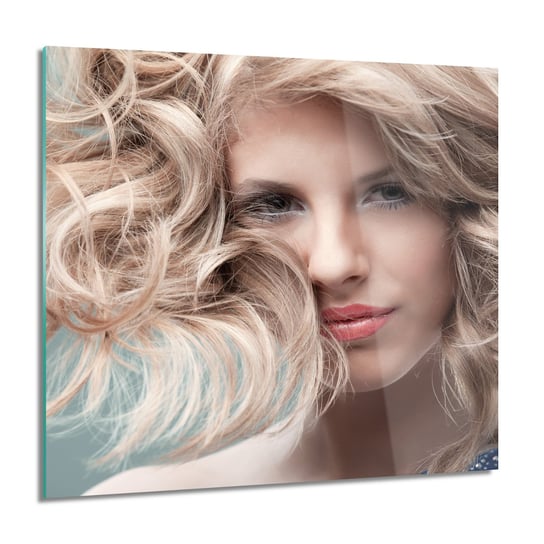 ArtprintCave, Kobieta włosy blond obraz szklany na ścianę, 60x60 cm ArtPrintCave