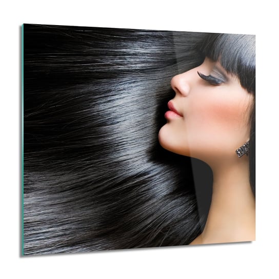 ArtprintCave, Kobieta włosy czarne obraz na szkle, 60x60 cm ArtPrintCave
