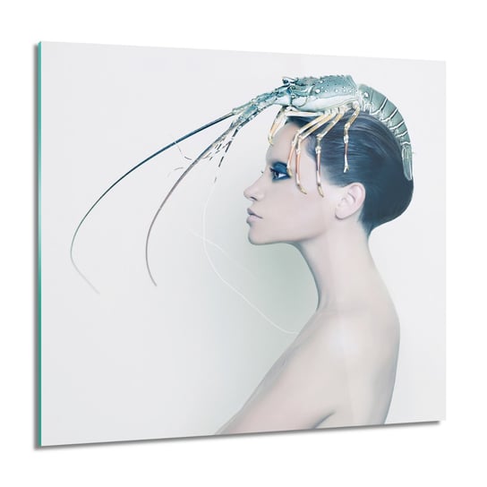ArtprintCave, Kobieta włosy homar obraz szklany ścienny, 60x60 cm ArtPrintCave