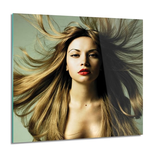 ArtprintCave, Kobieta włosy usta foto szklane na ścianę, 60x60 cm ArtPrintCave