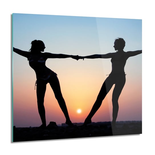 ArtprintCave, Kobiety taniec cień foto na szkle ścienne, 60x60 cm ArtPrintCave