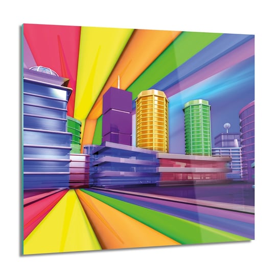ArtprintCave, Kolorowe budynki  foto szklane na ścianę, 60x60 cm ArtPrintCave