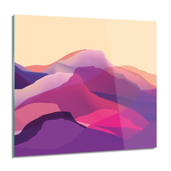 ArtprintCave, Kolorowe góry do salonu foto szklane, 60x60 cm ArtPrintCave
