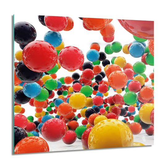 ArtprintCave, Kolorowe piłki grafika foto szklane ścienne, 60x60 cm ArtPrintCave