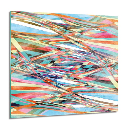 ArtprintCave, Kolory pasy obraz obraz szklany na ścianę, 60x60 cm ArtPrintCave