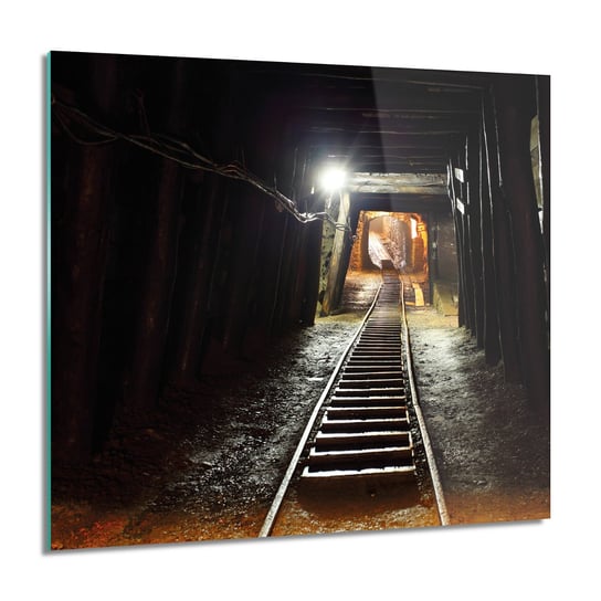 ArtprintCave, Kopalnia tory tunel foto szklane na ścianę, 60x60 cm ArtPrintCave