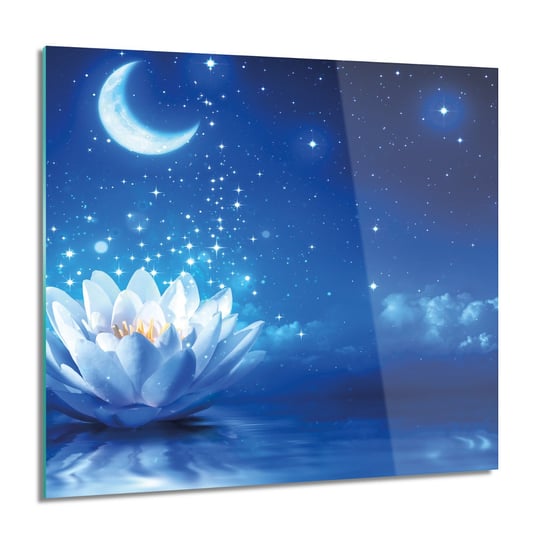 ArtprintCave, Kwiat księżyc noc obraz na szkle ścienny, 60x60 cm ArtPrintCave