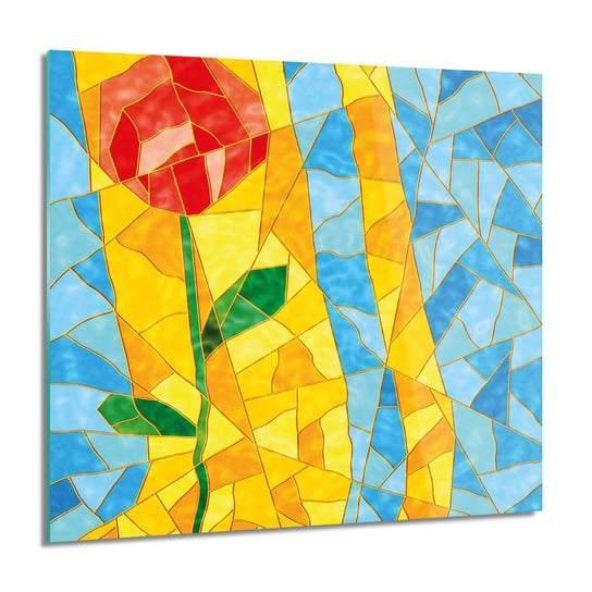 ArtprintCave, Kwiat mozaika szkło do salonu obraz szklany, 60x60 cm ArtPrintCave