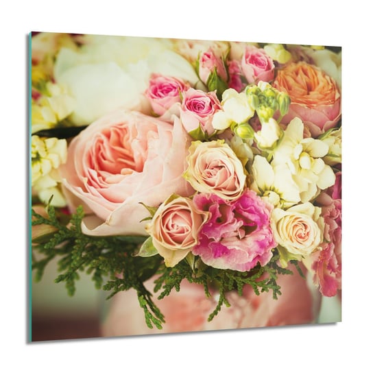 ArtprintCave, Kwiaty bukiet róże foto na szkle na ścianę, 60x60 cm ArtPrintCave