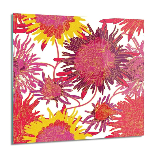 ArtprintCave, Kwiaty płatki wzór foto na szkle ścienne, 60x60 cm ArtPrintCave