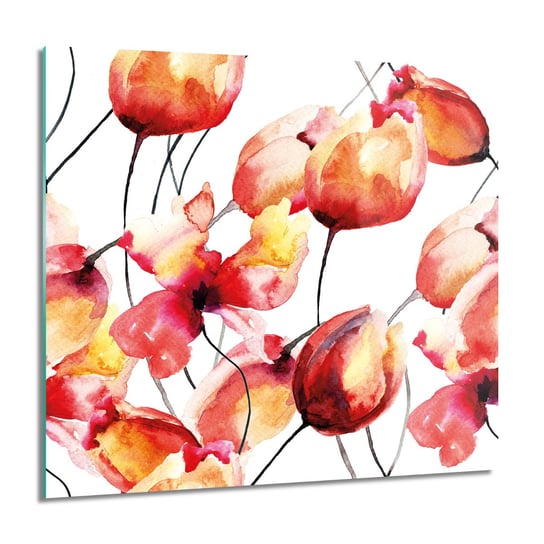 ArtprintCave, Kwiaty tulipany do sypialni foto na szkle, 60x60 cm ArtPrintCave