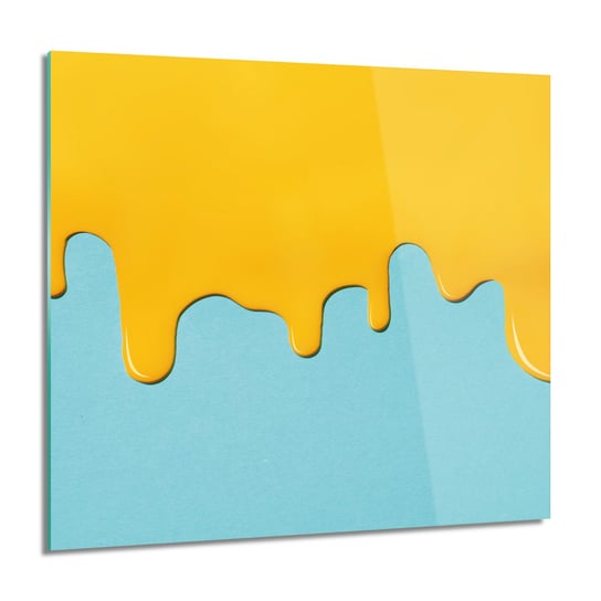 ArtprintCave, Lejąca żółta farba foto na szkle ścienne, 60x60 cm ArtPrintCave