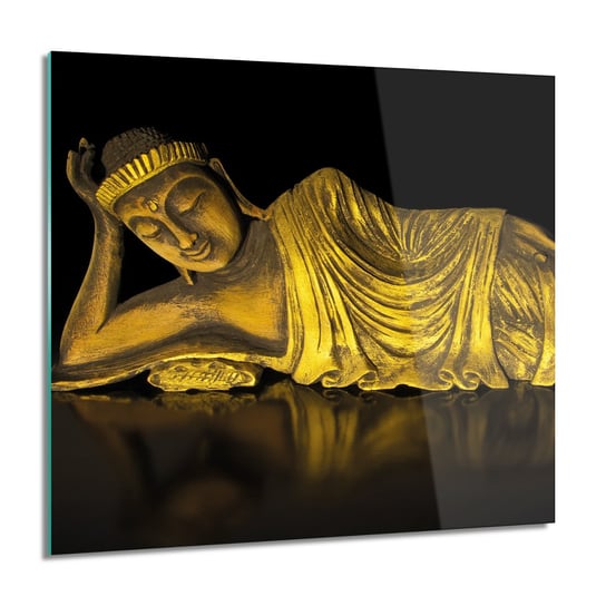 ArtprintCave, Leżacy Budda rzeźba foto szklane na ścianę, 60x60 cm ArtPrintCave