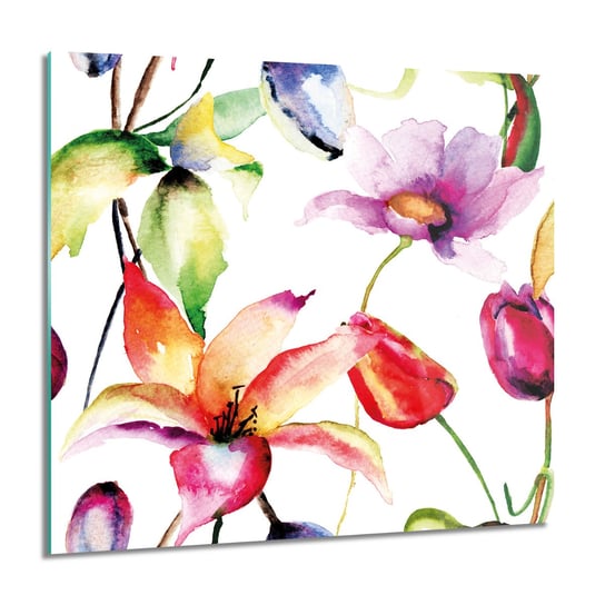 ArtprintCave, Lilie tulipan obraz foto szklane ścienne, 60x60 cm ArtPrintCave