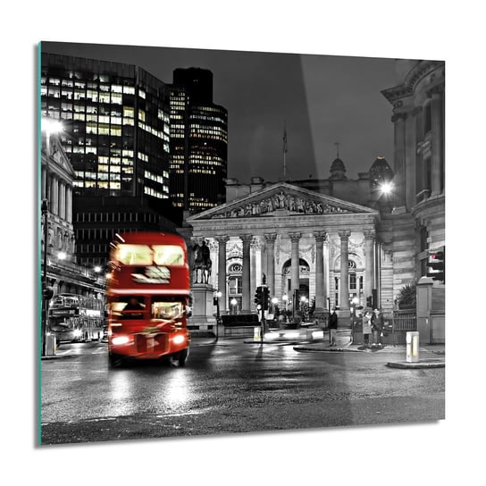 ArtprintCave, Londyn noc autobus obraz na szkle na ścianę, 60x60 cm ArtPrintCave